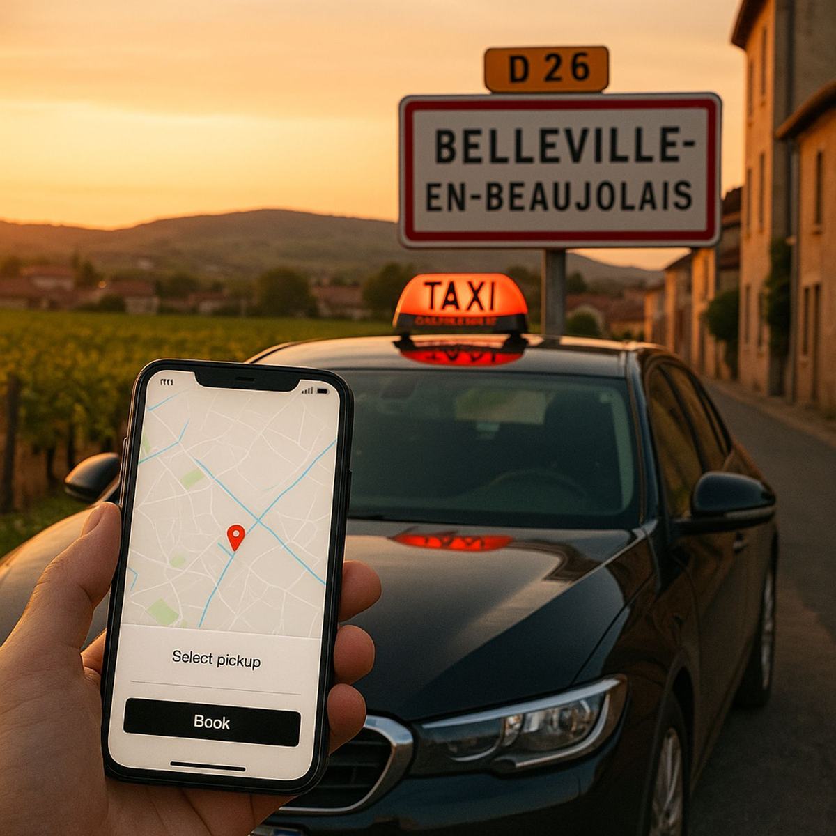 Booking Taxi belleville en beaujolais : réservez sur ce site et bookez votre taxi en ligne