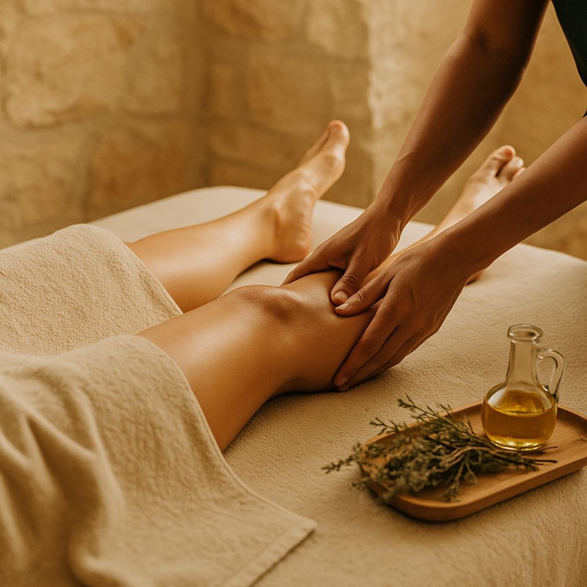 Massage relaxant jambes à Aléria pour des jambes légères et une circulation stimulée