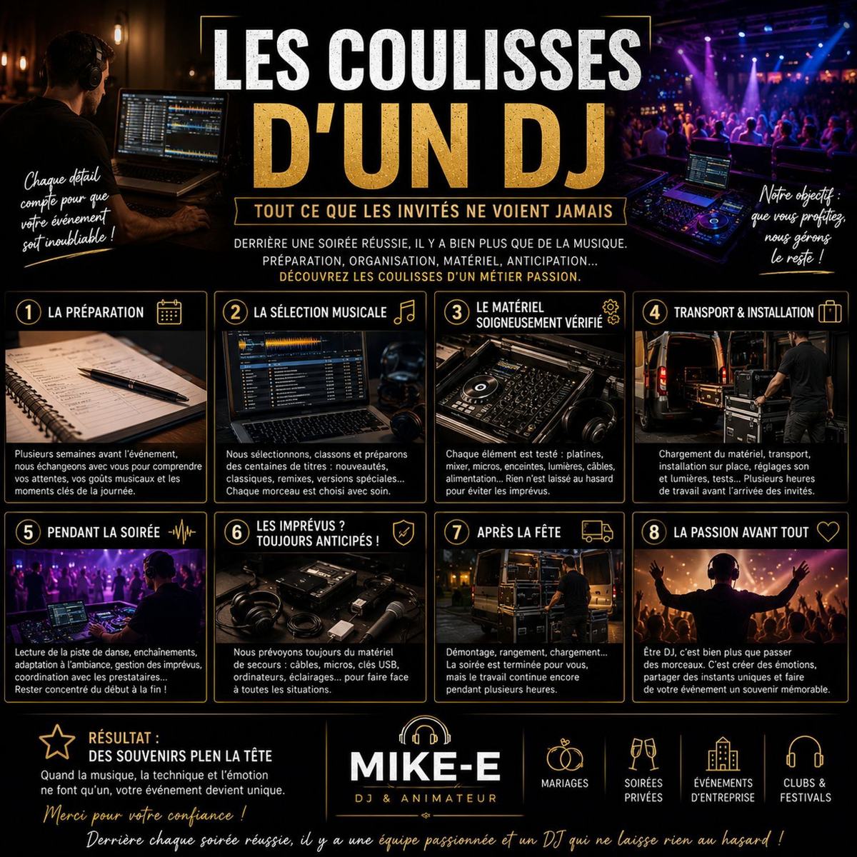 🎧 Les coulisses d'un DJ : tout ce que les invités ne voient jamais