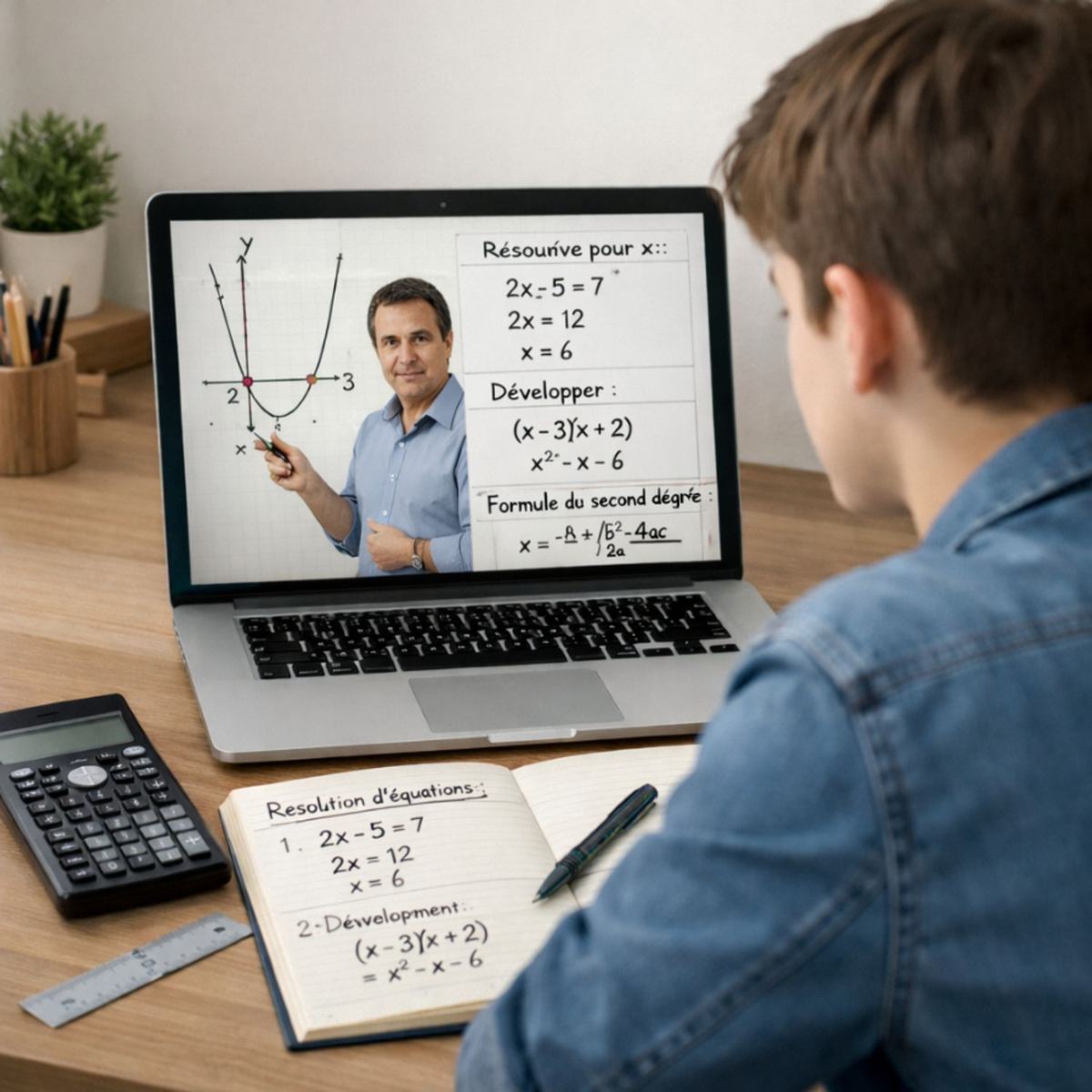 Prof de maths CNED en visio pour un accompagnement personnalisé et des progrès durables