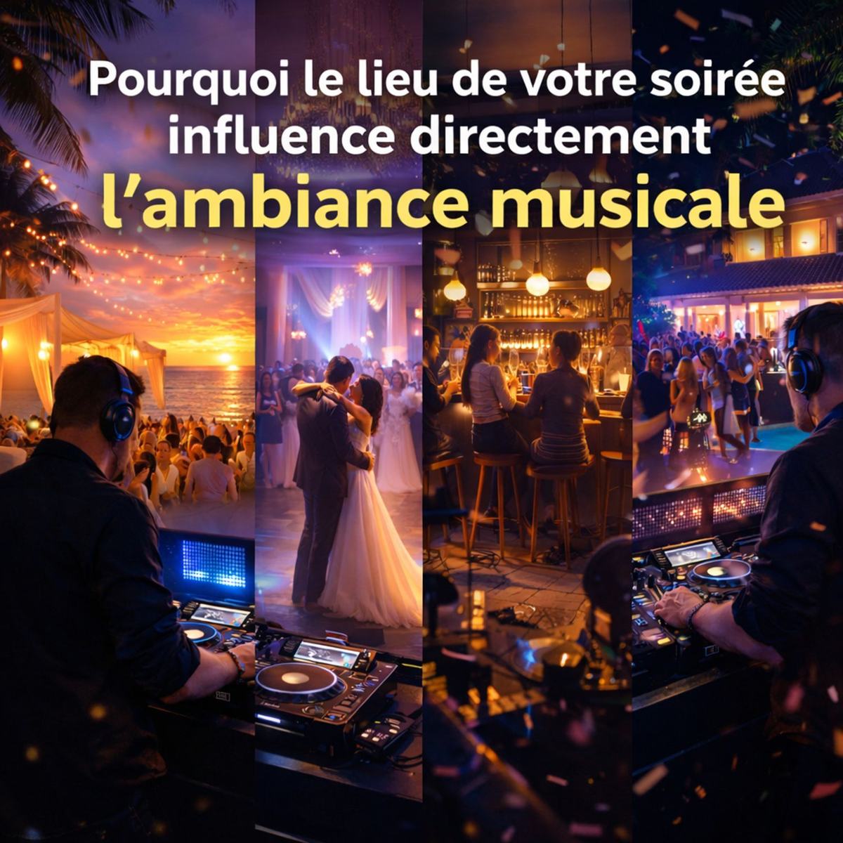Pourquoi le lieu de votre soirée influence directement l’ambiance musicale
