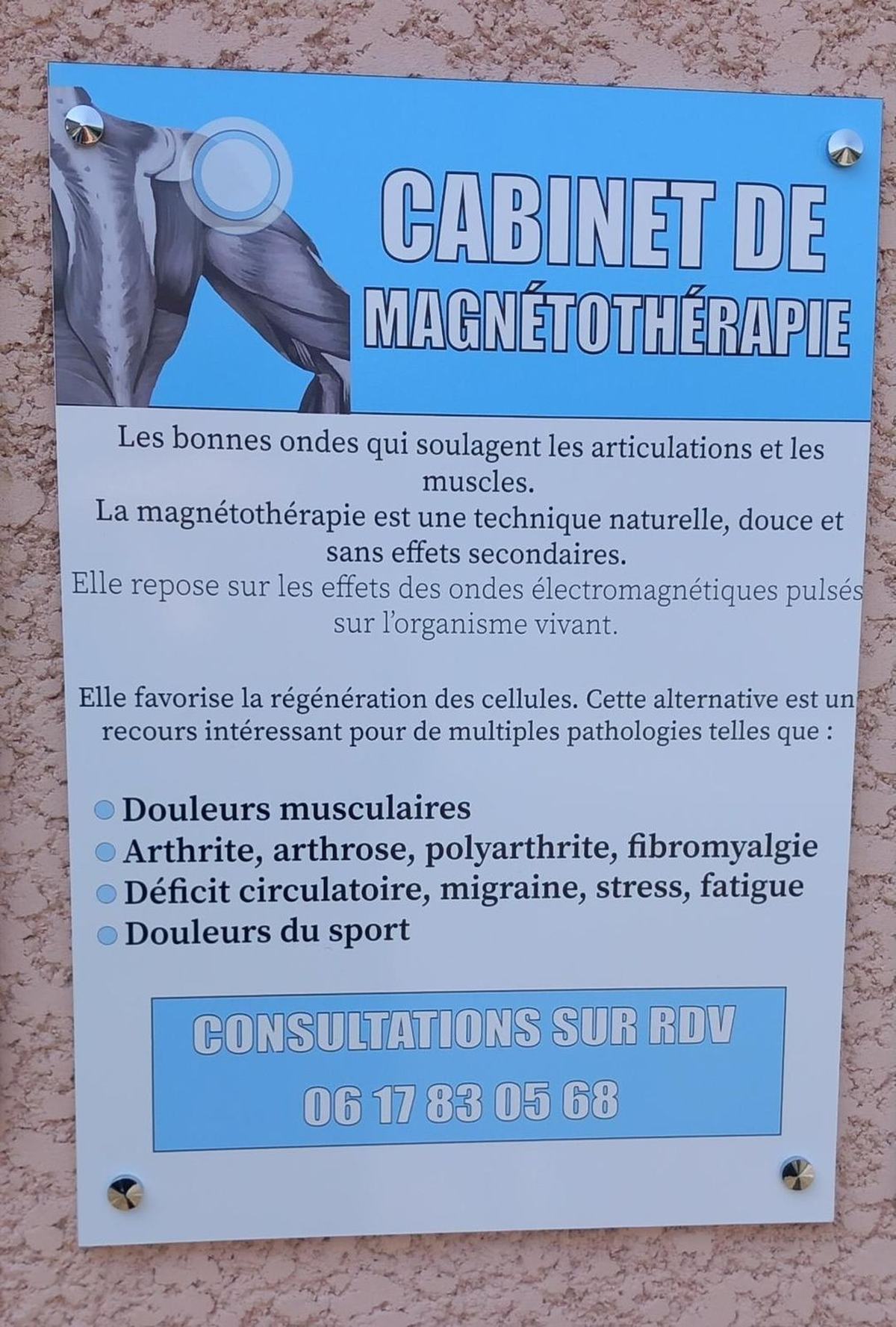Cabinet de magnétothérapie par champs magnétiques pulsés Pamiers
