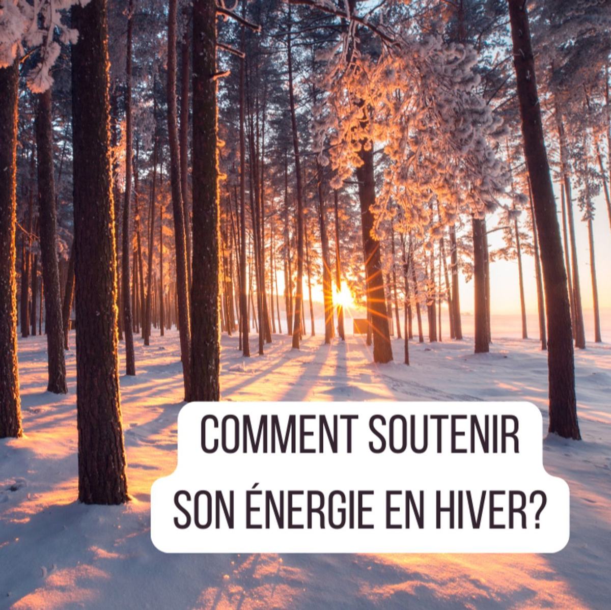 ❄️ Soutenir son énergie hivernale : les bases