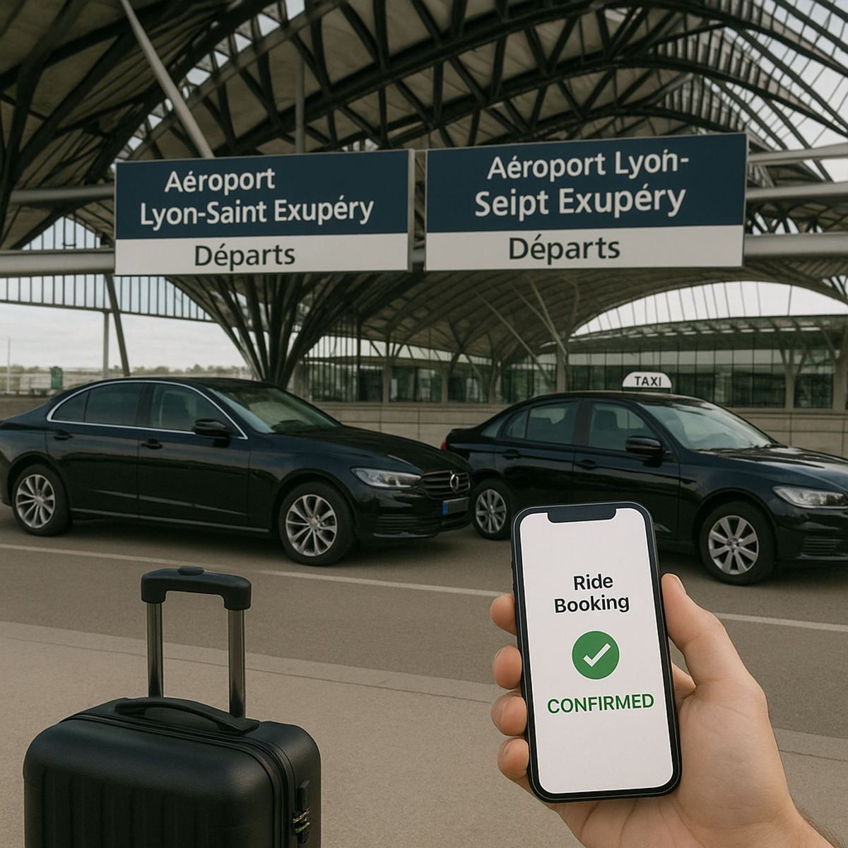 Transfert aeroport Lyon en VTC ou Taxi — réservez en ligne pour un trajet sans stress