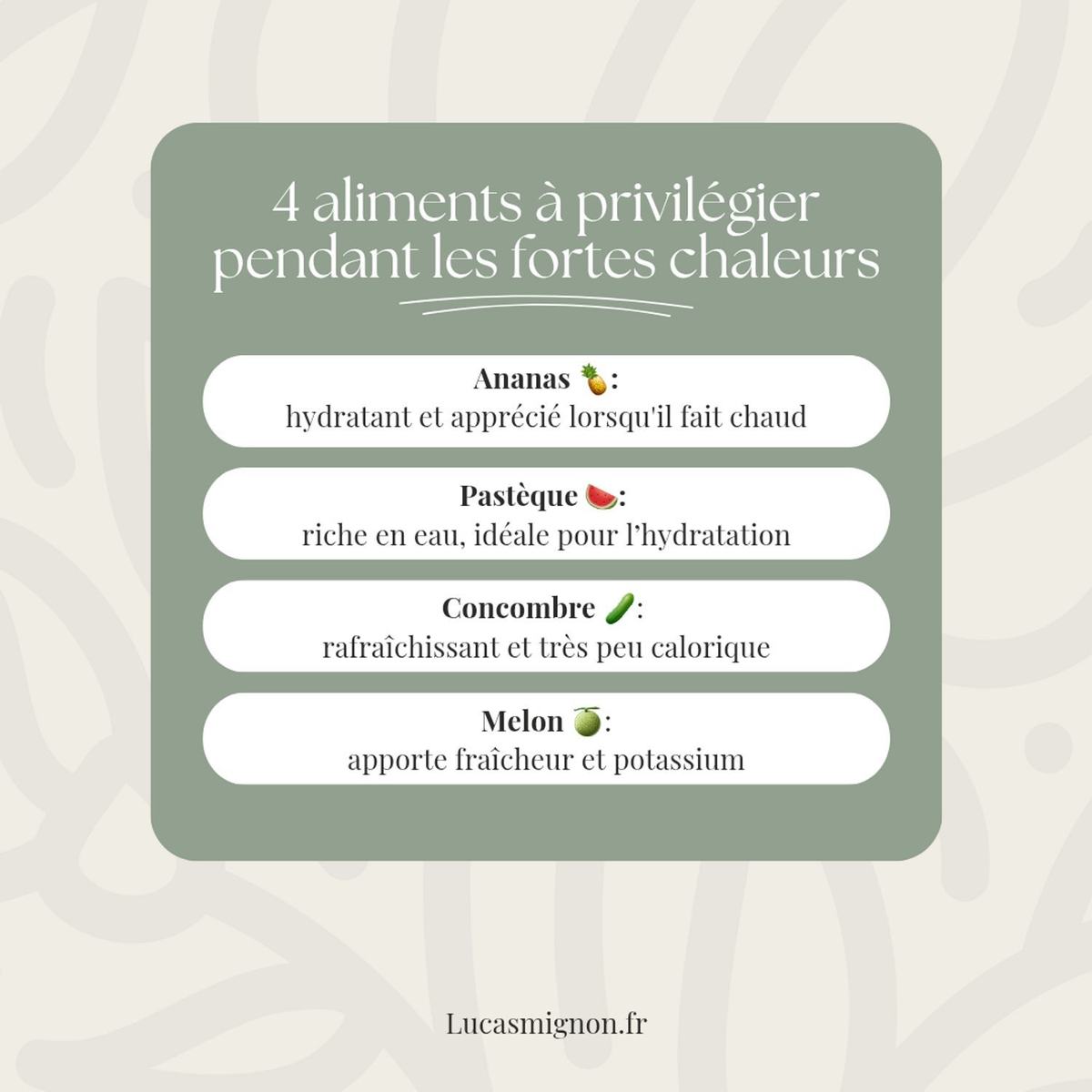 ☀️ Naturopathie à Vittel | Bien s’alimenter pendant les fortes chaleurs 🌿