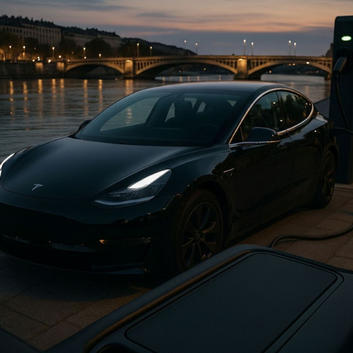 Chauffeur privé Tesla dans le Rhône, VTC écoresponsable avec réservation en ligne