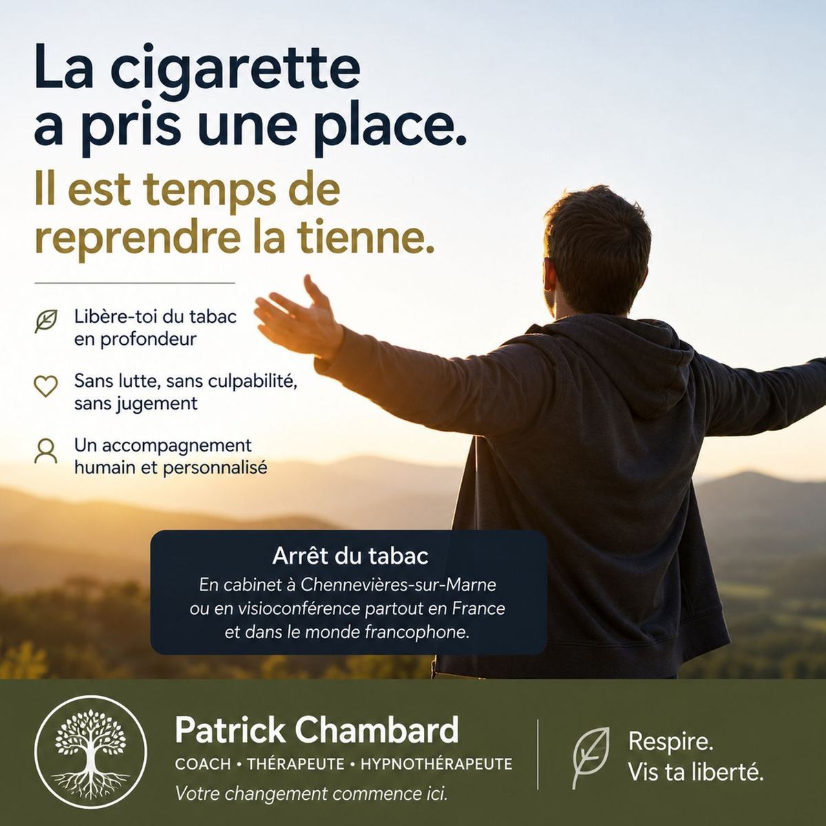 Arrêt du tabac par l’hypnose à Chennevières-sur-Marne et en visio