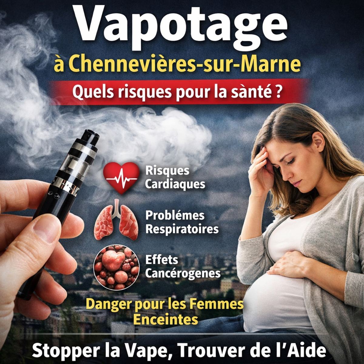 Vapotage à Chennevières-sur-Marne : comprendre les risques pour la santé et arrêter durablement