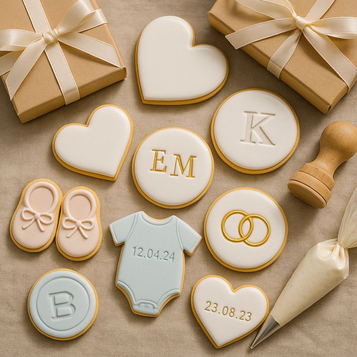 Biscuits personnalisés : idées, tendances et inspirations pour vos événements (mariage, naissance, entreprise)