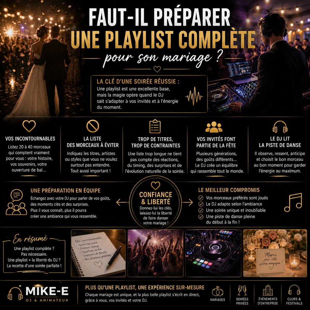 Faut-il préparer une playlist complète pour son mariage ?