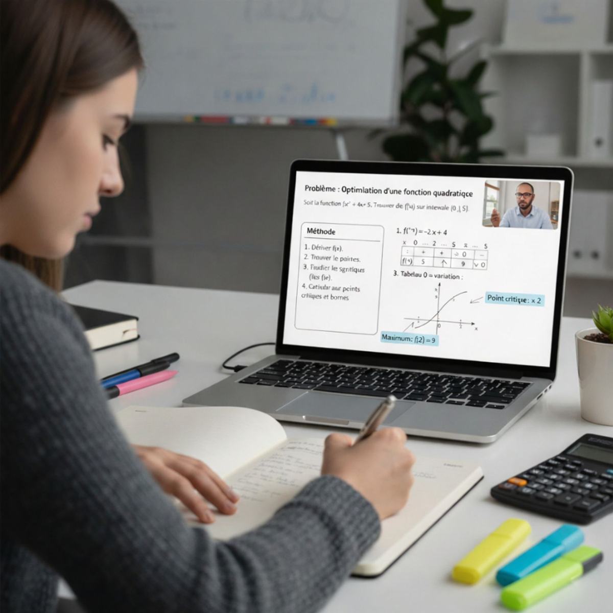 Prof de maths en ligne : cours particuliers sur mesure pour progresser en toute confiance