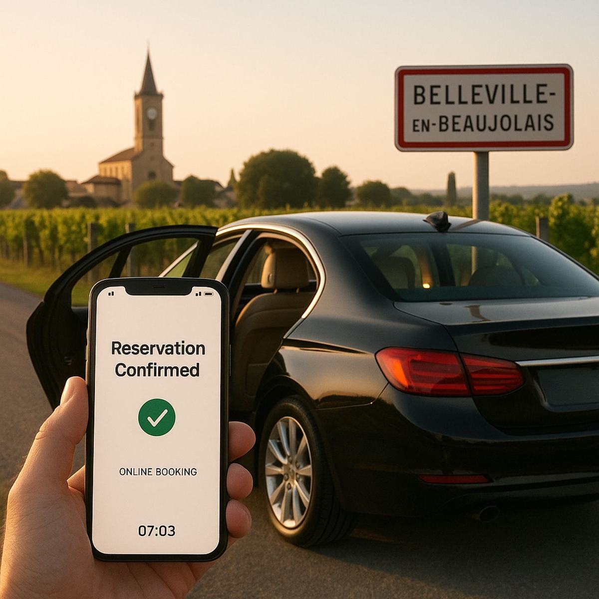 Taxi Belleville en Beaujolais et VTC : réservation en ligne, confort et ponctualité