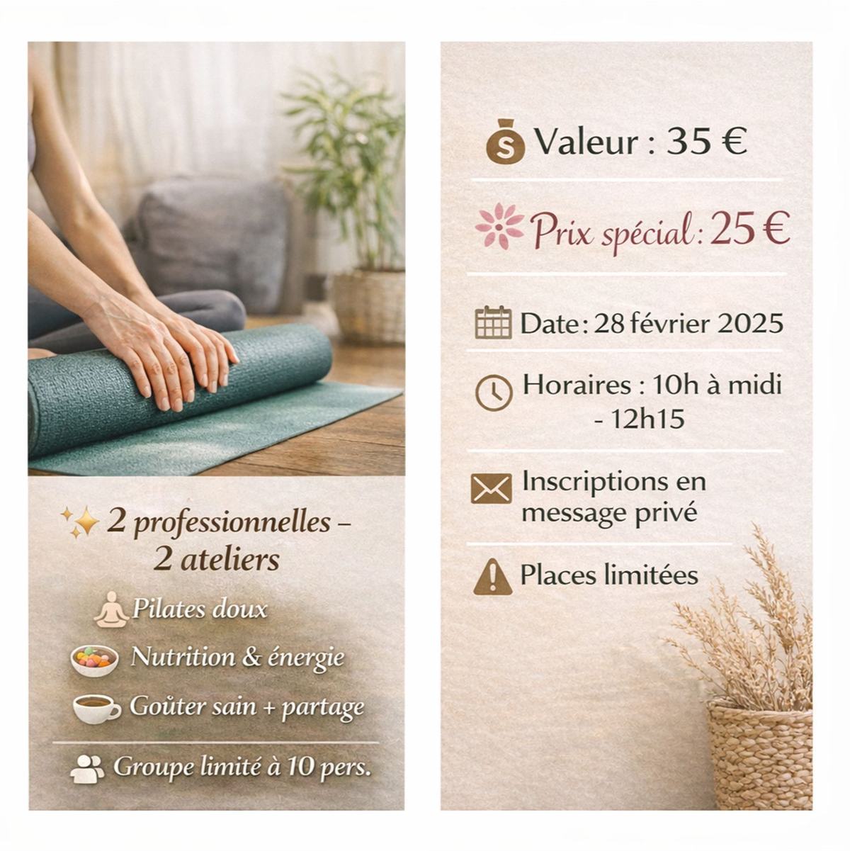 Atelier Bien-Être à Marseille 15e /14e: Pilates, Nutrition et Énergie pour se Reconnecter à Son Corps à Marseille Nord