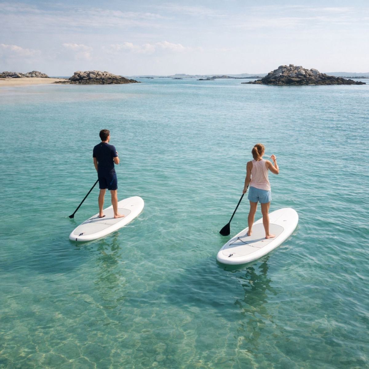 Location de paddle à Chausey avec transport inclus pour découvrir l’archipel en toute liberté