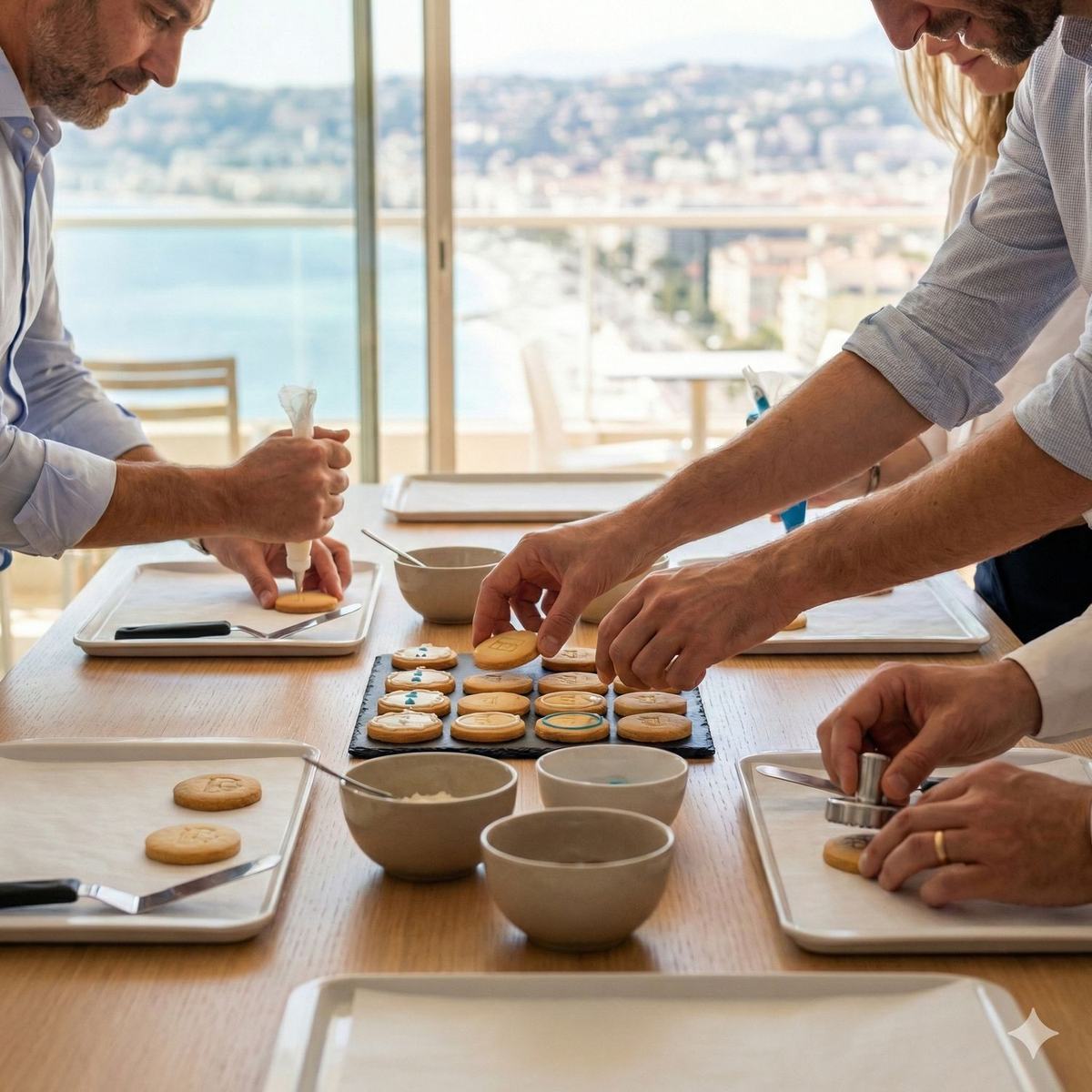 Atelier de décoration de biscuits à Nice pour un team building gourmand et fédérateur