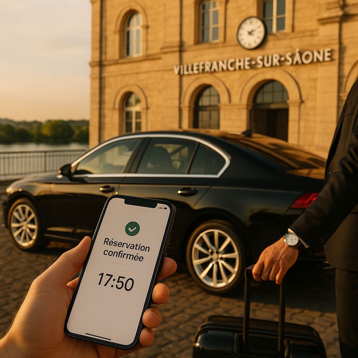 Taxi Villefranche-sur-Saône : réservation en ligne avec chauffeur VTC fiable et ponctuel