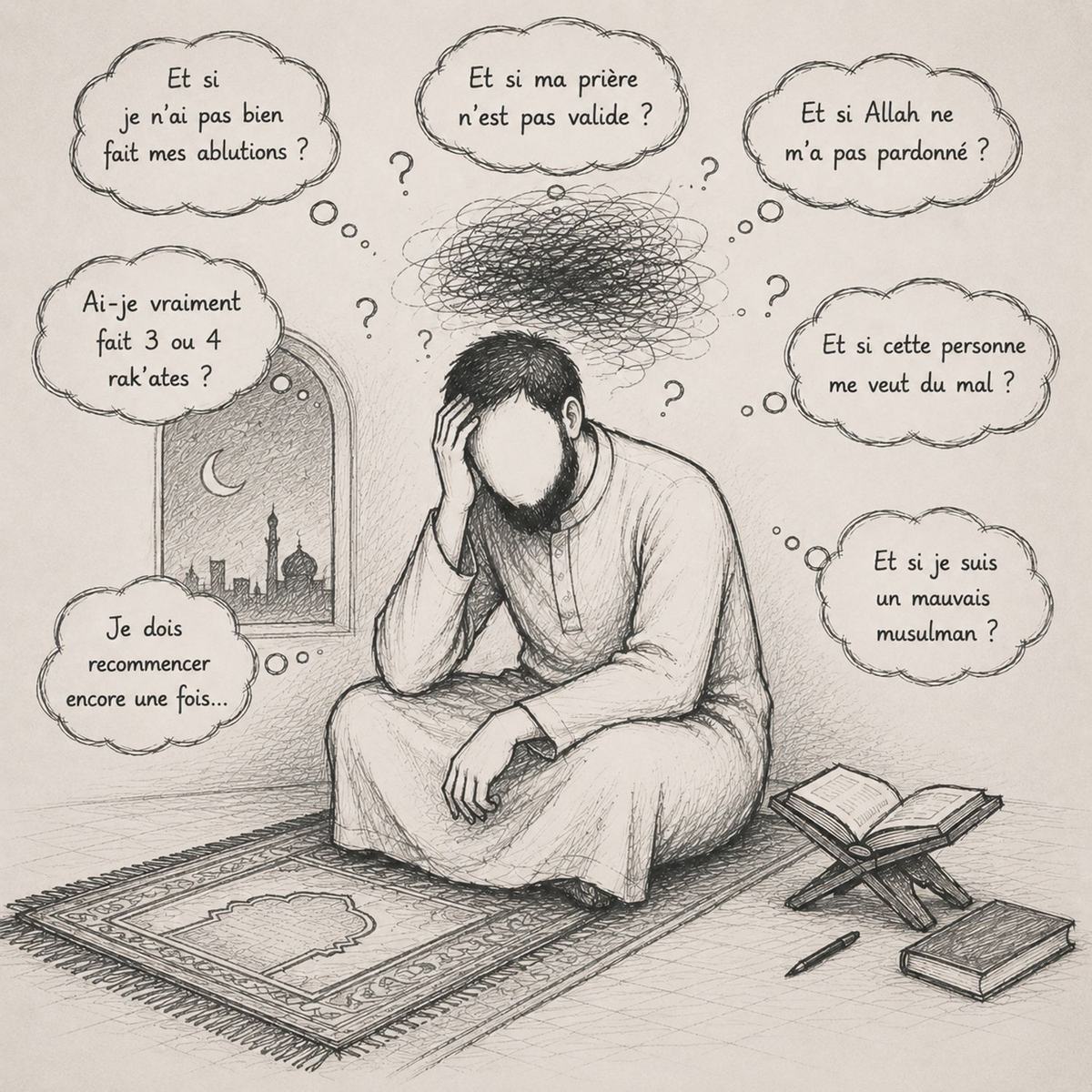 Le waswas en islam : définition, causes et pistes d'accompagnement