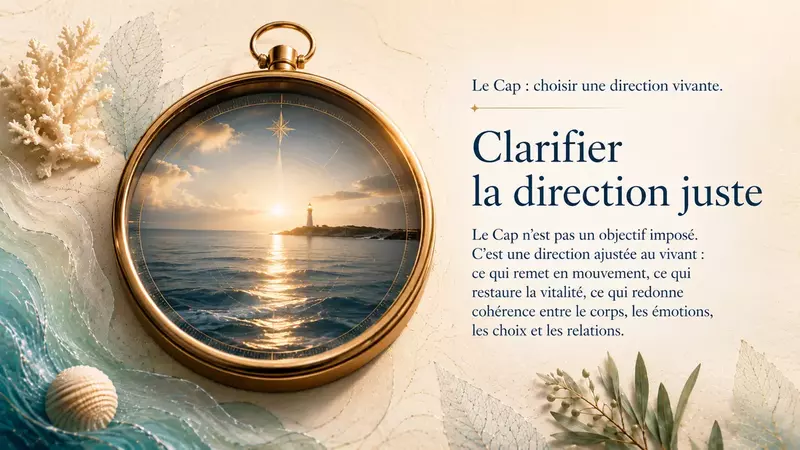 Avancer depuis ce qui vous remet en mouvement, en cohérence avec votre corps, vos choix et vos relations.