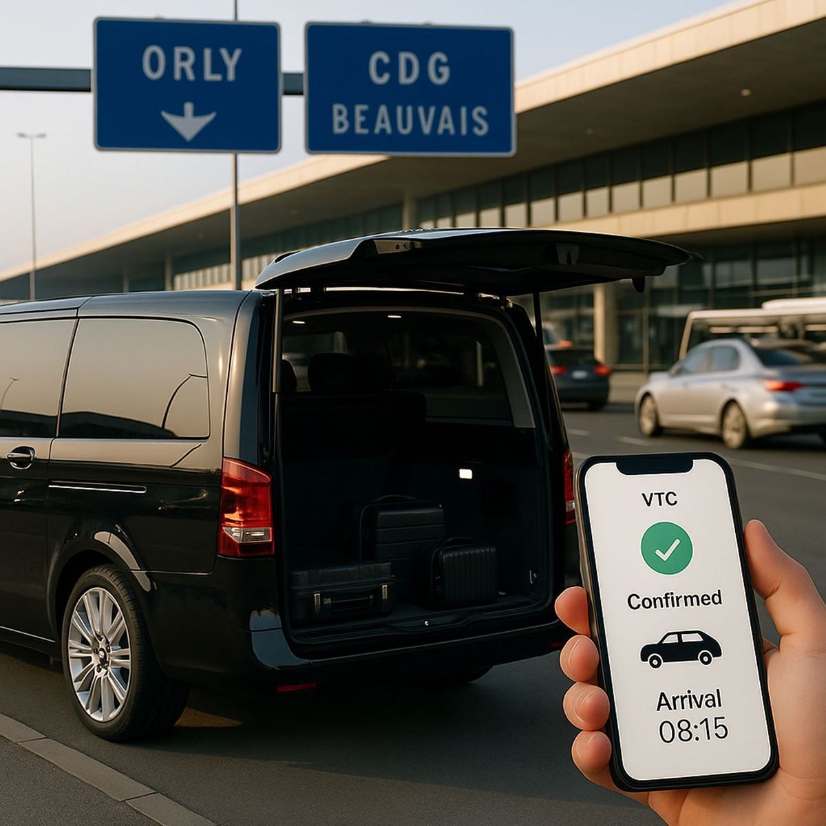 Transfert aéroport ORLY, CDG et Beauvais : pourquoi choisir un VTC plutôt qu’un taxi pour un trajet serein et ponctuel